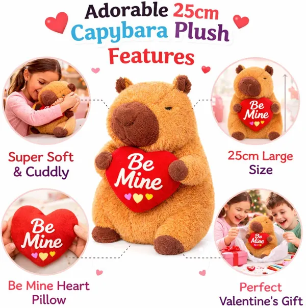 Best4U_Toys_Capybara_Soft_Toy_Holding_Heart_"Be_Mine"_Plush_Toy_For_Girlfriend/Boyfriend_-_10_Inch_((Be_Mine))