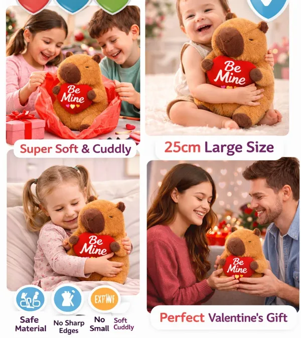 Best4U_Toys_Capybara_Soft_Toy_Holding_Heart_"Be_Mine"_Plush_Toy_For_Girlfriend/Boyfriend_-_10_Inch_((Be_Mine))