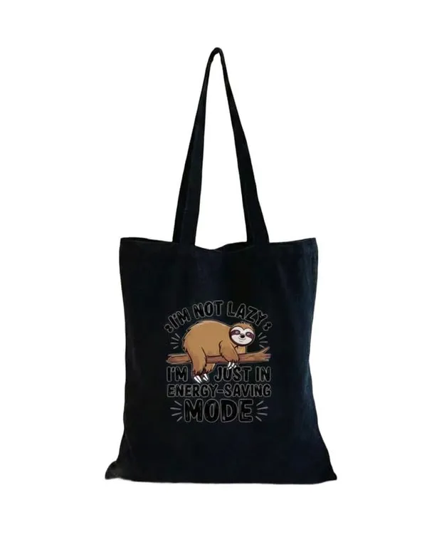 Black_Canvas_Printed_Tote_Bag_Sloth_Mode_For_Women