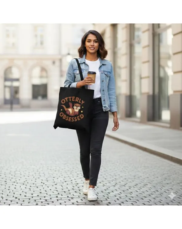 Black_Canvas_Otterly_Obsessed_Print_Tote_Bag_For_Women