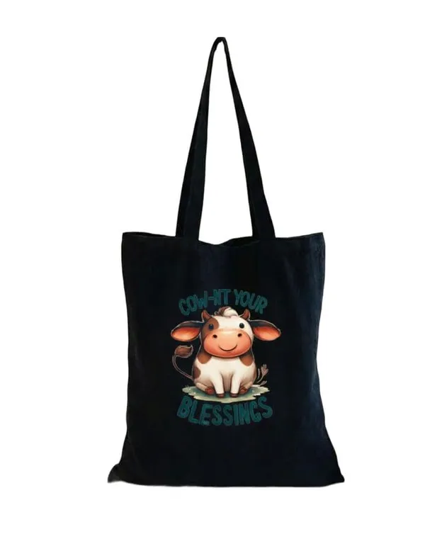 Black_Canvas_Printed_Tote_Bag_With_Cow_Print_For_Women