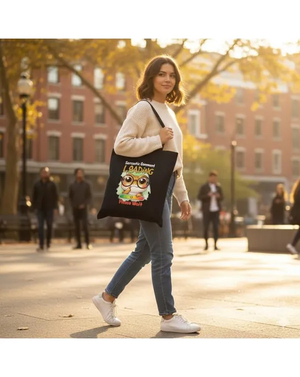 Black_Canvas_Printed_Tote_Bag_Loading_Frog_For_Women