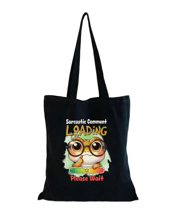 Black_Canvas_Printed_Tote_Bag_Loading_Frog_For_Women