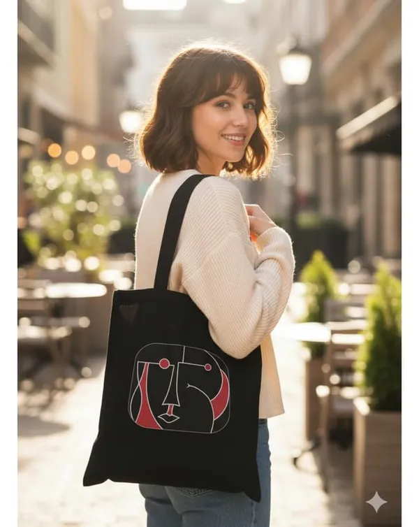 Black_Canvas_Printed_Tote_Bag_With_Modern_Art_Face_Print_For_Women