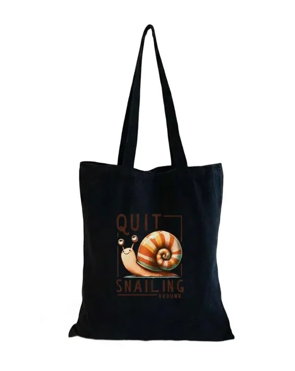 Black_Canvas_Printed_Tote_Bag_With_Snail_Print_For_Women