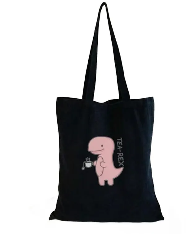 Black_Canvas_Tea_Rex_Print_Tote_Bag_For_Women