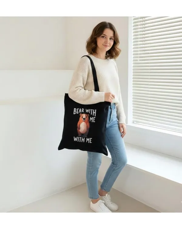 Black_Canvas_Printed_Tote_Bag_Bear_With_Me_For_Women