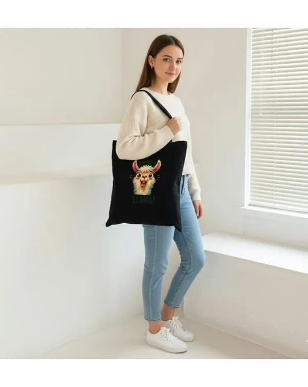 Black_Canvas_Printed_Tote_Bag_Llama_Print_For_Women