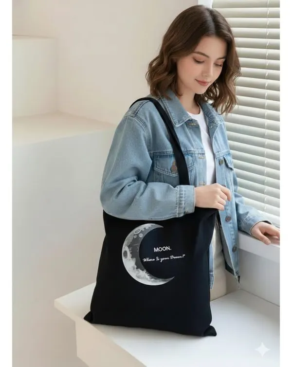 Black_Canvas_Moon_Print_Tote_Bag_For_Women