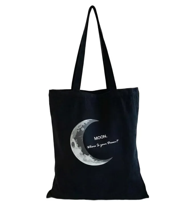 Black_Canvas_Moon_Print_Tote_Bag_For_Women