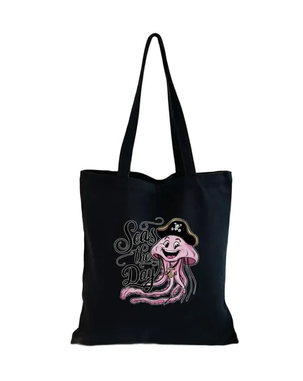 Black_Canvas_Printed_Tote_Bag_With_Octopus_Print_For_Women
