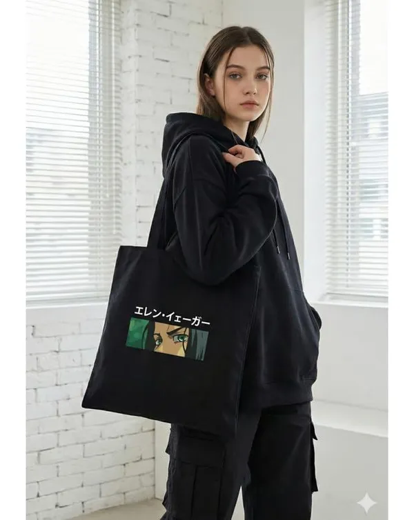 Black_Canvas_Eren_Yeager_Print_Tote_Bag_For_Women