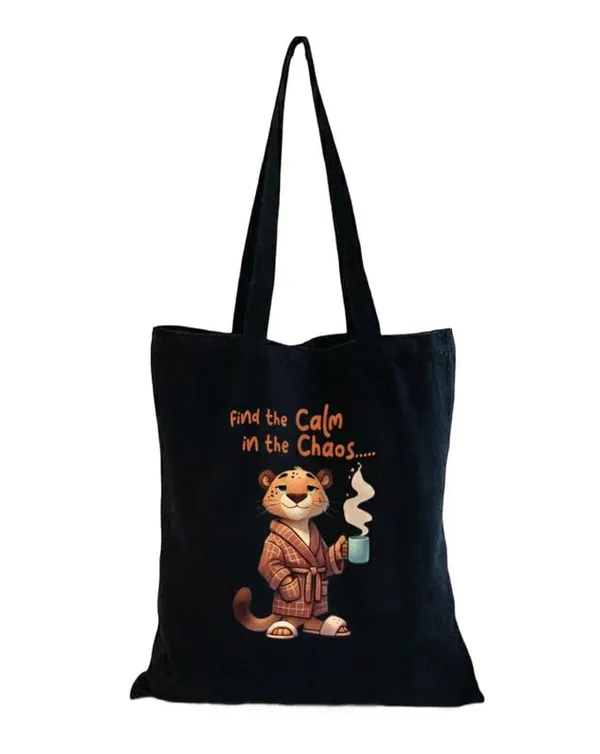 Black_Canvas_Coffee_Lion_Print_Tote_Bag_For_Women