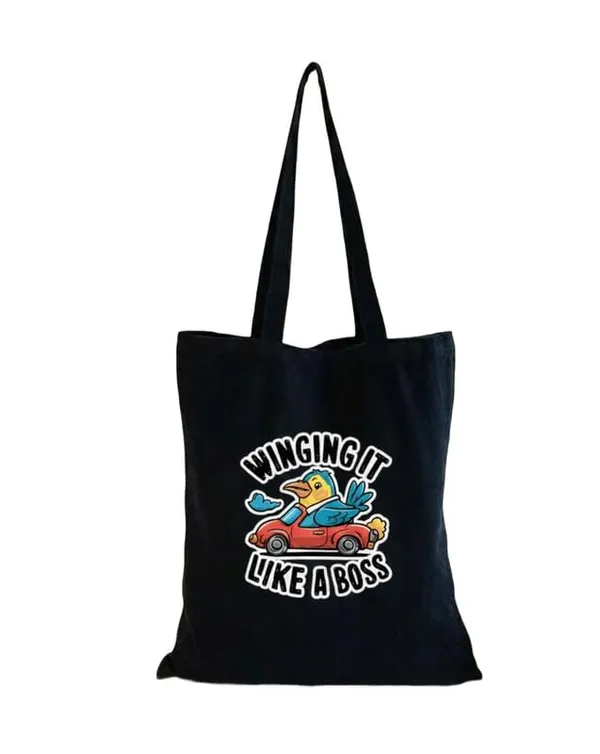 Black_Canvas_Winging_It_Print_Tote_Bag_For_Women