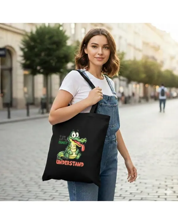 Black_Canvas_Crocodile_Print_Tote_Bag_For_Women