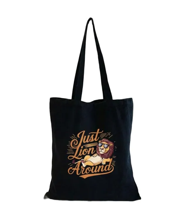 Black_Canvas_Lion_Print_Tote_Bag_For_Women