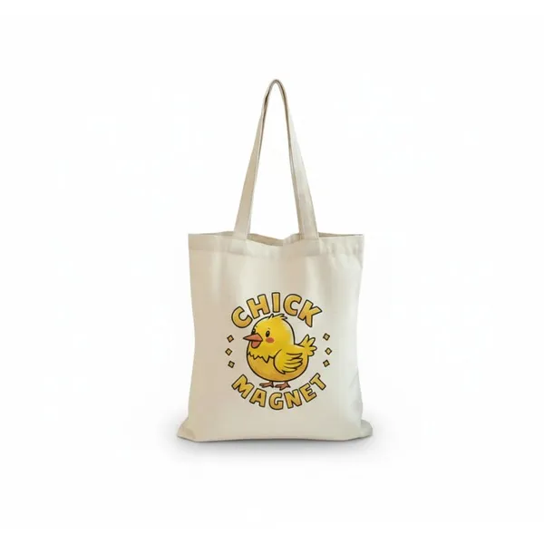 White_Canvas_Chick_Magnet_Print_Tote_Bag_For_Women