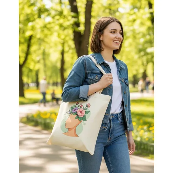 White_Canvas_Floral_Mind_Print_Tote_Bag_For_Women
