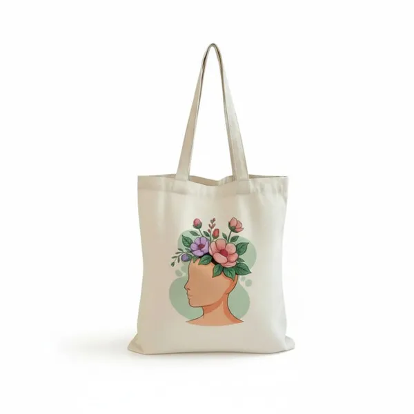 White_Canvas_Floral_Mind_Print_Tote_Bag_For_Women