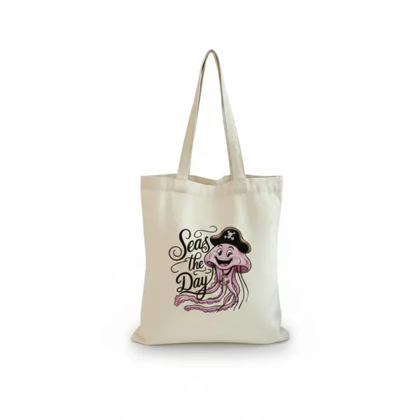 White_Canvas_Printed_Tote_Bag_With_Jellyfish_Print_For_Women