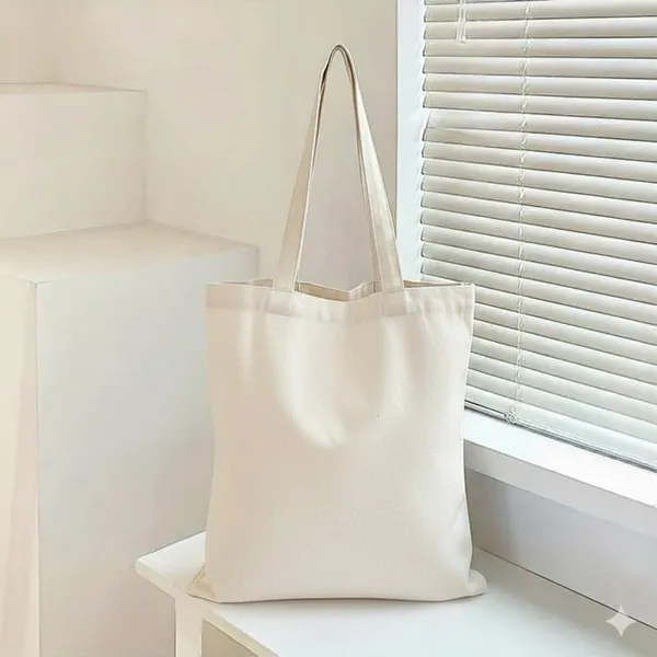 White_Canvas_Be_Kind_Letter_Print_Tote_Bag_For_Women