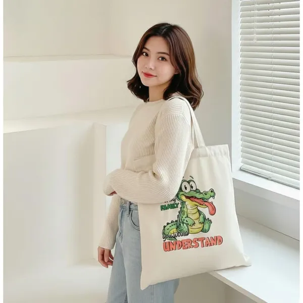 White_Canvas_Printed_Tote_Bag_With_Crocodile_Print_For_Women