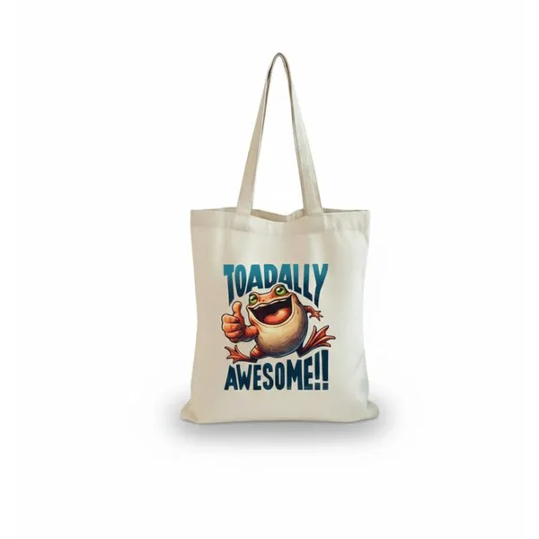 White_Canvas_Toadally_Awesome_Frog_Print_Tote_Bag_For_Women