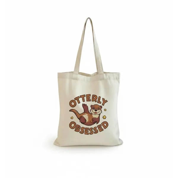 White_Canvas_Printed_Tote_Bag_Otterly_Obsessed_Print_For_Women
