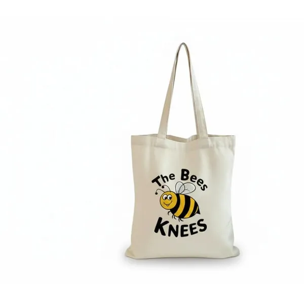 White_Canvas_Bees_Knees_Print_Tote_Bag_For_Women