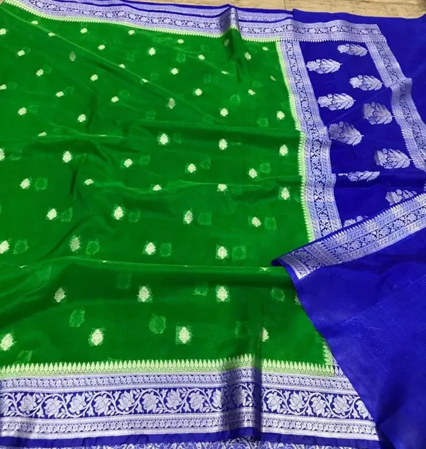 Green_nd_blue_banarsi_jorjat_Silk_Premium_And_Elegant_Saree_For_Women