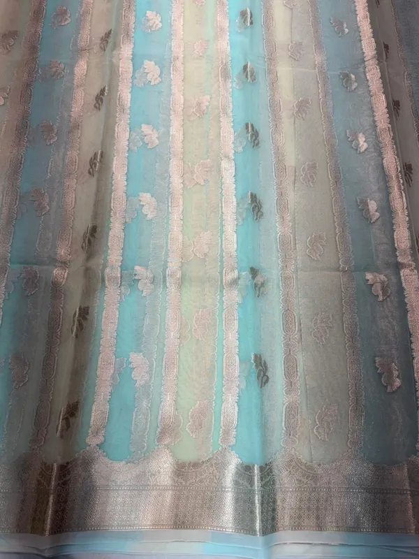 Turquoise_And_Mint_And_Cream_Banarasi_kora_Silk_Premium_And_Elegant_Saree_For_Women
