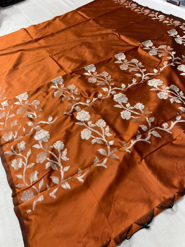 rust_banarsi_butter_Silk_Premium_And_Elegant_Saree_For_Women
