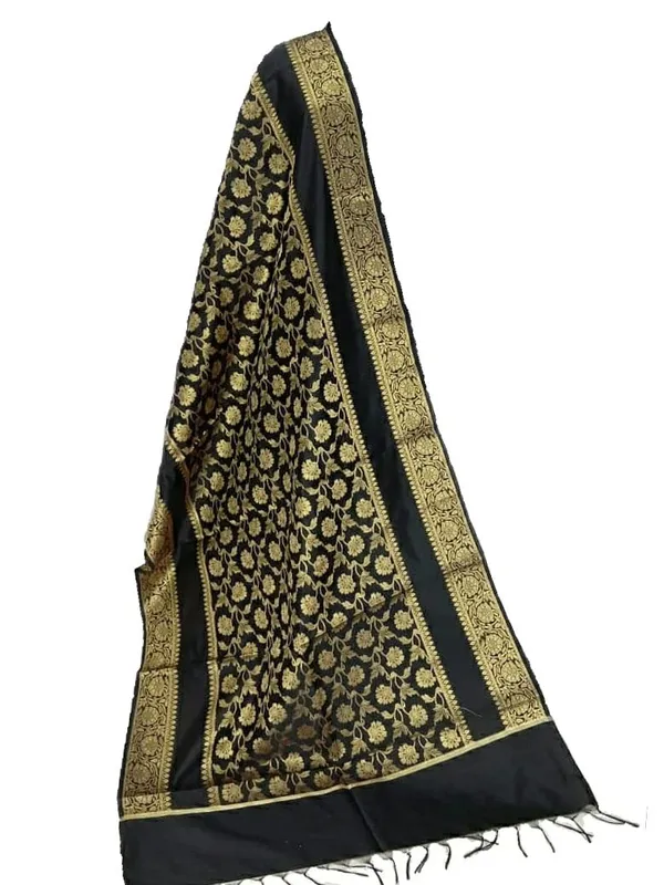 Black_Art_Silk_Premium_And_Elegant_Dupatta_For_Women