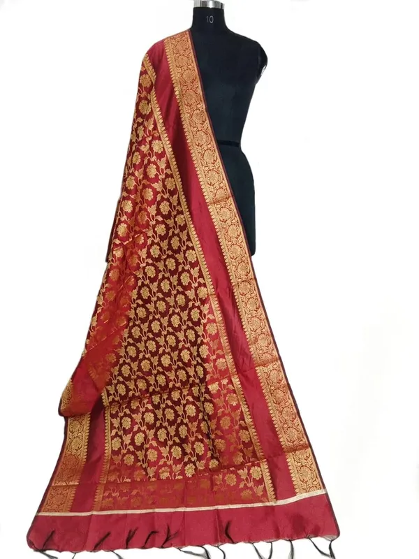 Maroon_Art_Silk_Premium_And_Elegant_Dupatta_For_Women