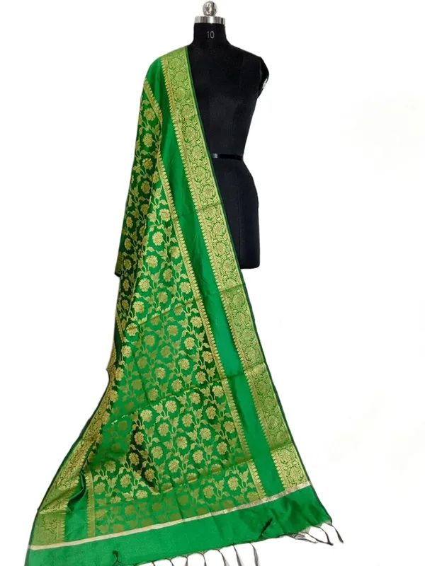 Green_Art_Silk_Premium_And_Elegant_Dupatta_For_Women