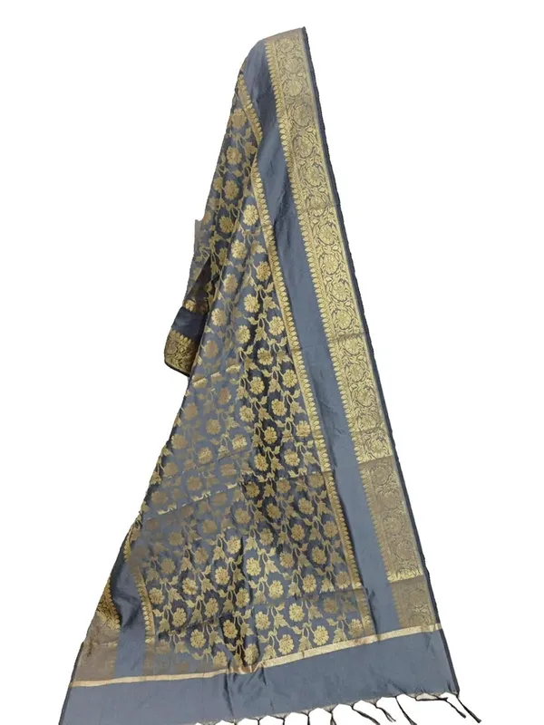Grey_Art_Silk_Premium_And_Elegant_Dupatta_For_Women