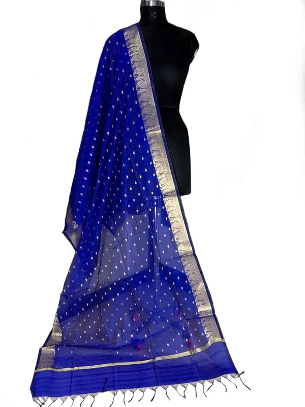Blue_Chanderi_Premium_And_Elegant_Dupatta_For_Women