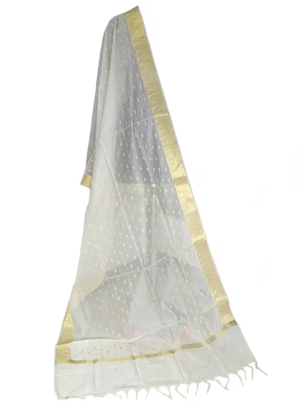 White_Chanderi_Premium_And_Elegant_Dupatta_For_Women