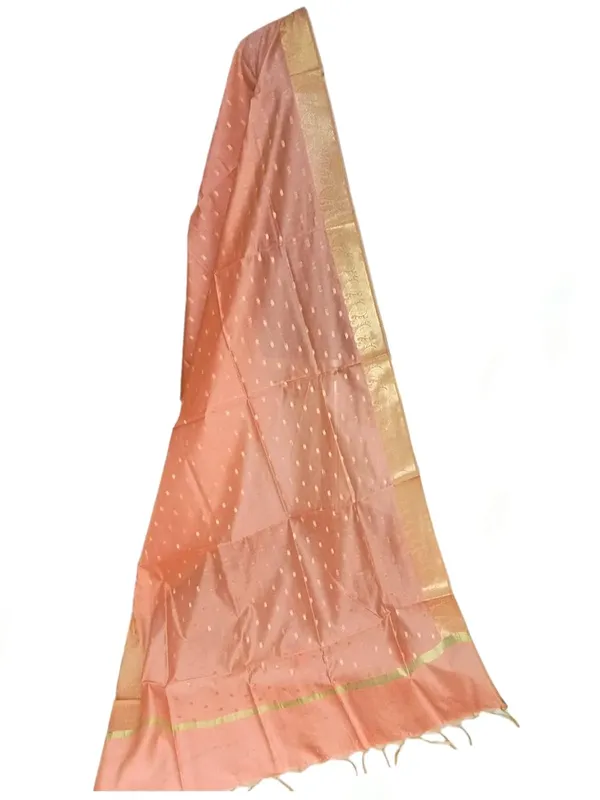 Peach_Chanderi_Premium_And_Elegant_Dupatta_For_Women