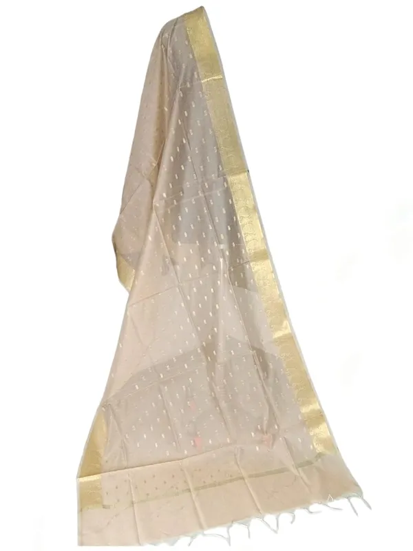 Beige_Chanderi_Premium_And_Elegant_Dupatta_For_Women