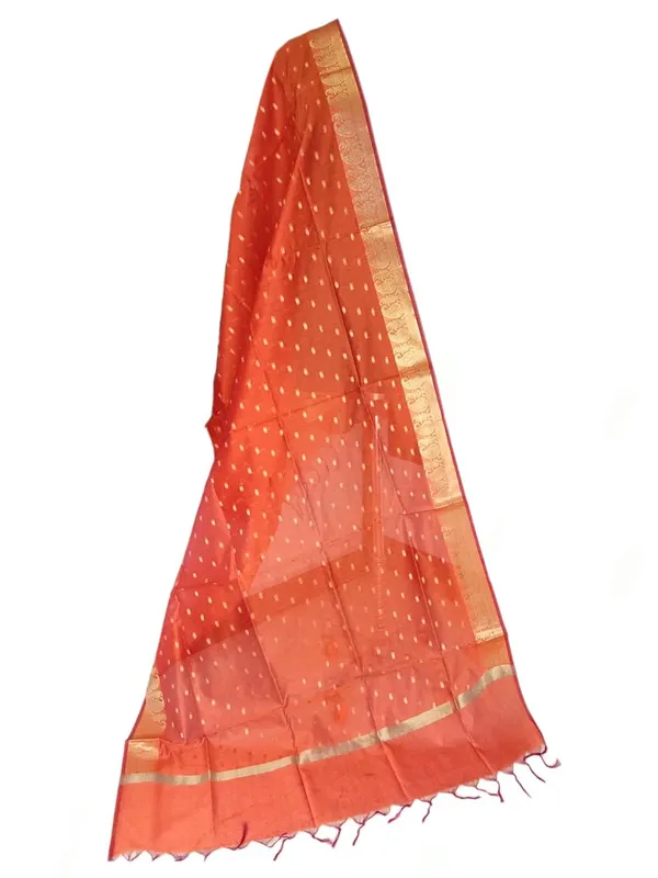 Orange_Chanderi_Premium_And_Elegant_Dupatta_For_Women