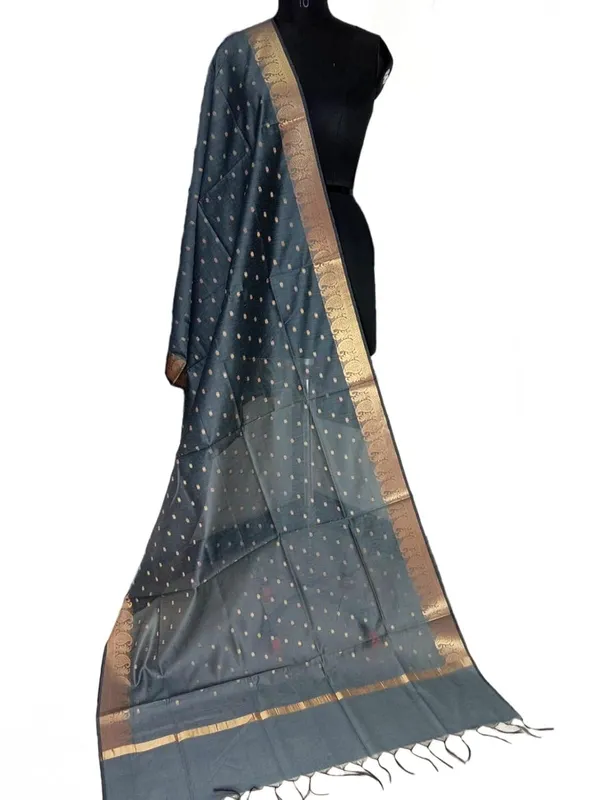 Grey_Chanderi_Premium_And_Elegant_Dupatta_For_Women