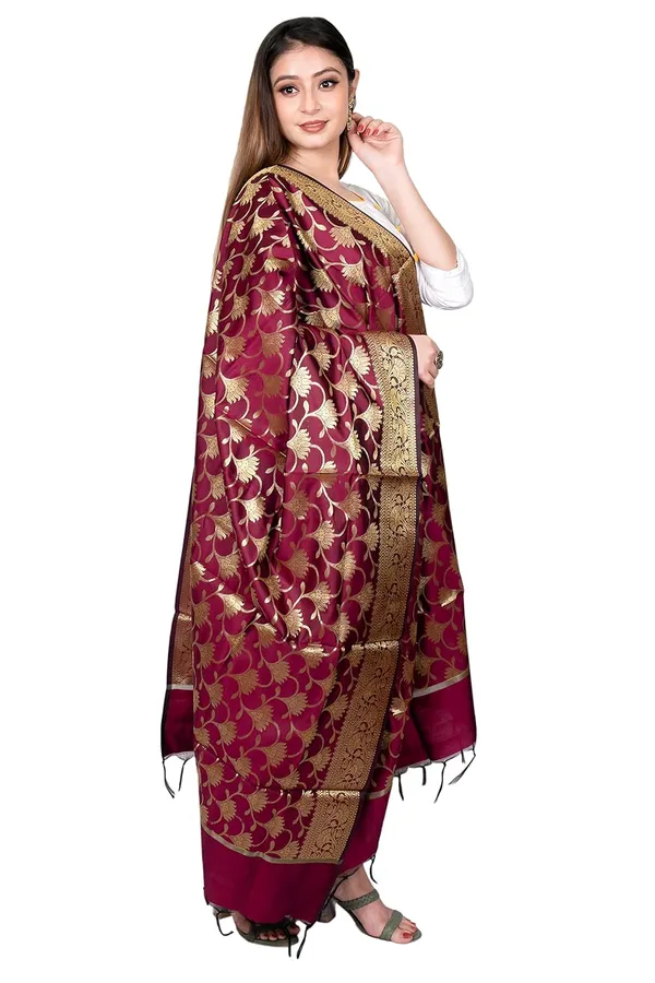 Maroon_Art_Silk_Premium_And_Elegant_Dupatta_For_Women