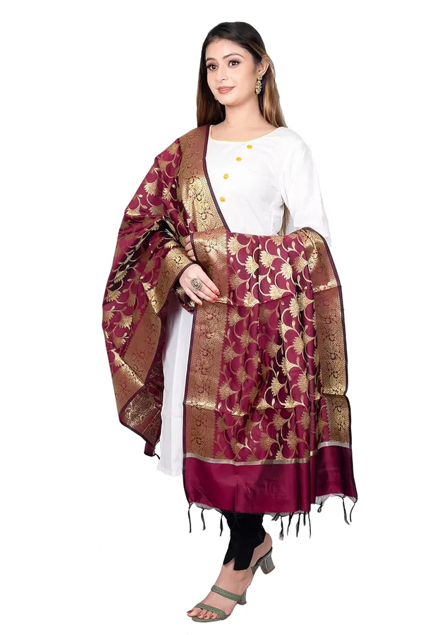 Maroon_Art_Silk_Premium_And_Elegant_Dupatta_For_Women