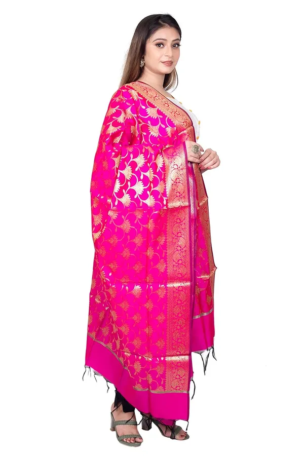 Dark_Pink_Art_Silk_Premium_And_Elegant_Dupatta_For_Women