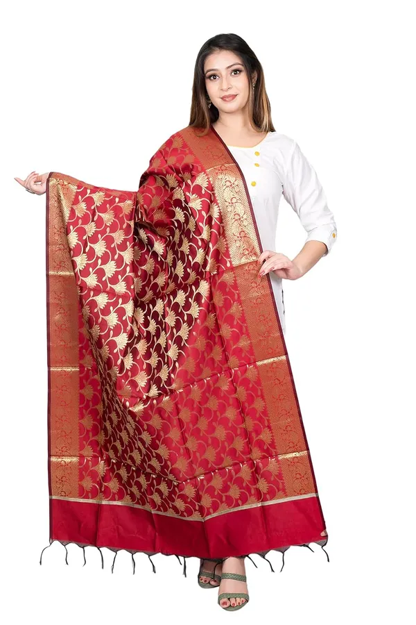 Maroon_Art_Silk_Premium_And_Elegant_Dupatta_For_Women