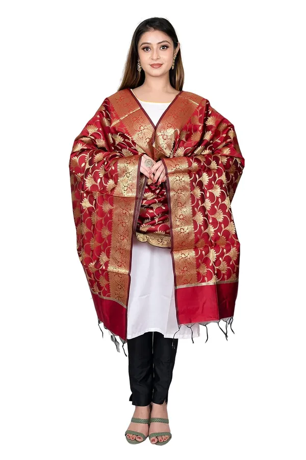 Maroon_Art_Silk_Premium_And_Elegant_Dupatta_For_Women