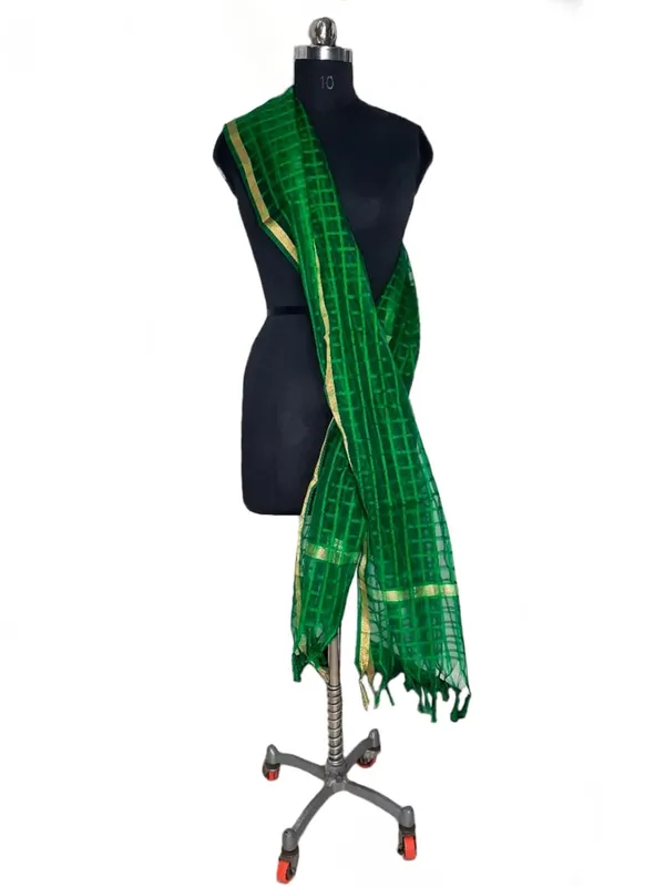 Green_Organza_Dupion_Premium_And_Elegant_Dupatta_For_Women