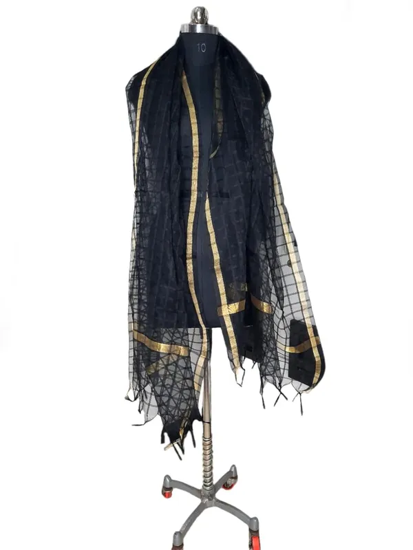 Black_Organza_Dupion_Premium_And_Elegant_Dupatta_For_Women