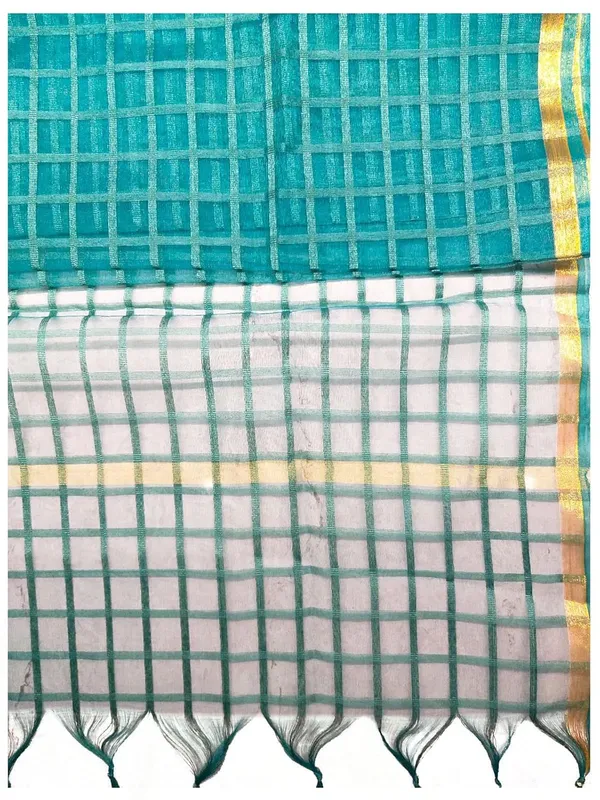 Teal_Organza_Dupion_Premium_And_Elegant_Dupatta_For_Women
